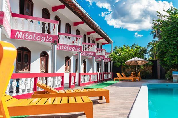 Hotel Mitologia Algodoal Bagian luar foto